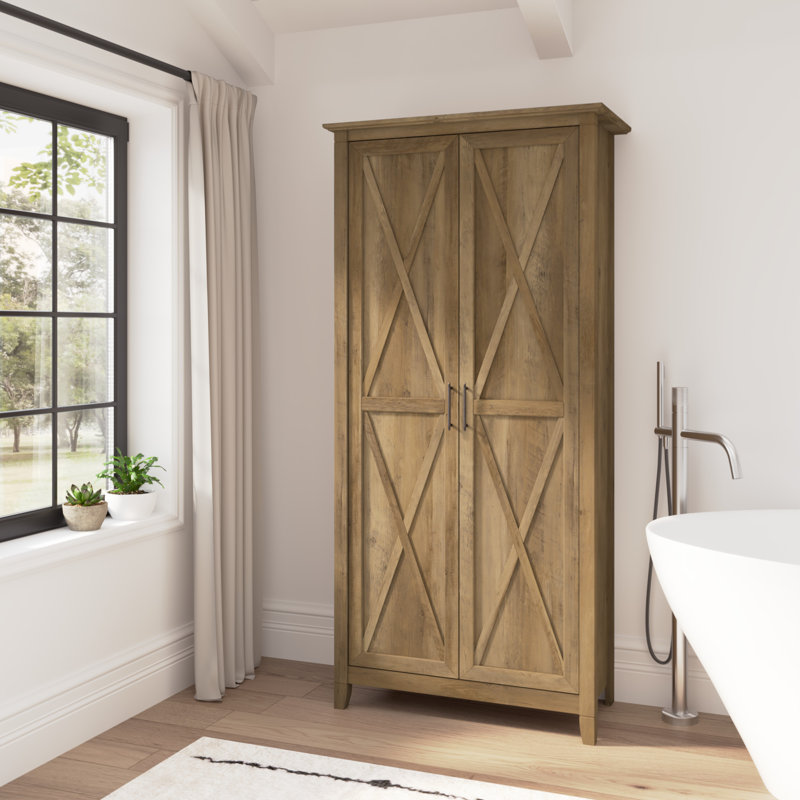 Huckins Engineered Wood Freestanding Bathroom Cabinet, Reclaimed Pine