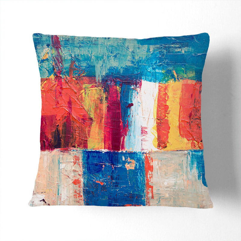 Abstract Square Throw Cushion, Stone, 55 x 55 cm