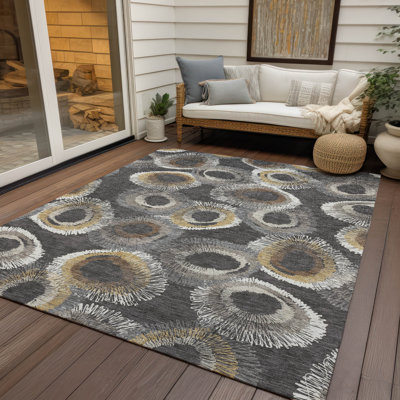 Machine Washable Indoor/Outdoor Corbin ACN2278 Geometric Rug