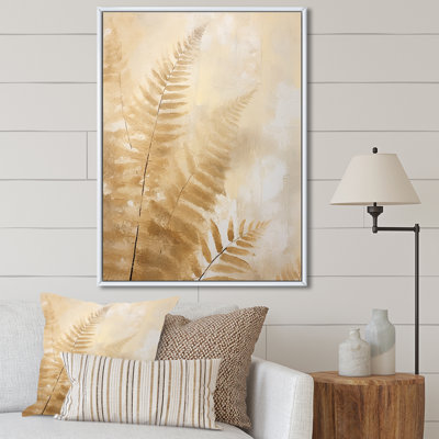 Golden Ferns Silent Symphony I sur impression sur toile