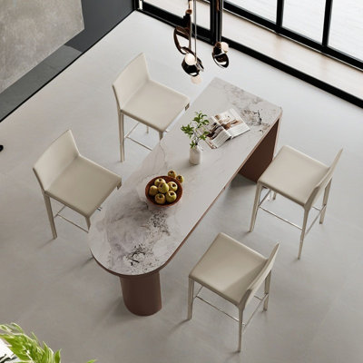 Table de bar en cuir italien