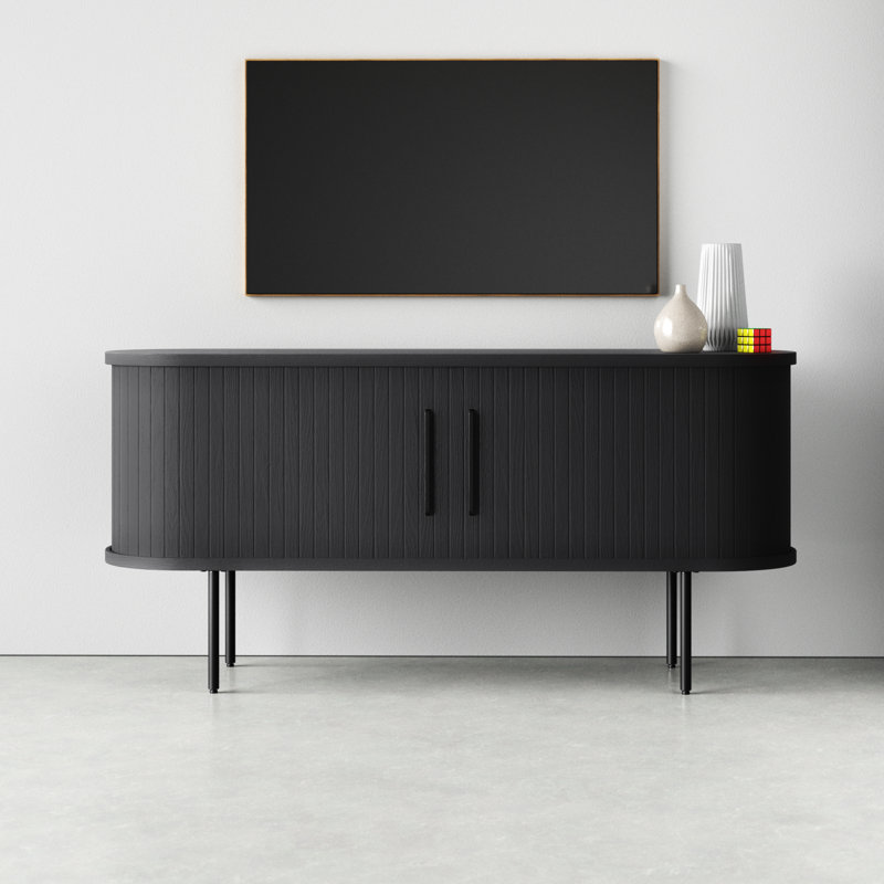 Iris 71'' Media Console, Black Oak