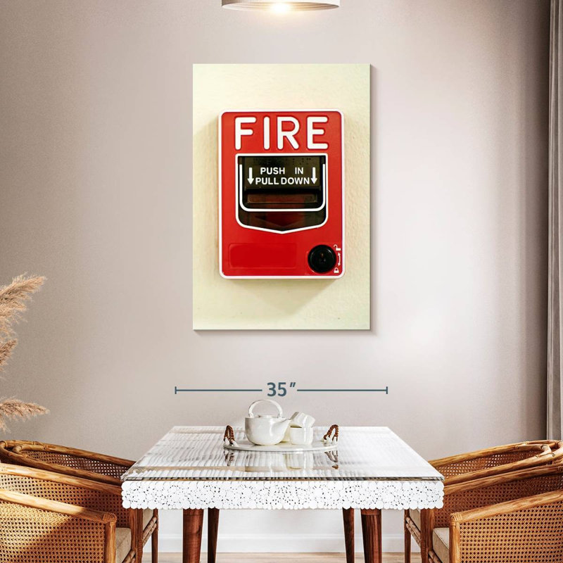 Alcaraz Fire Alarm, 45" H x 30" W