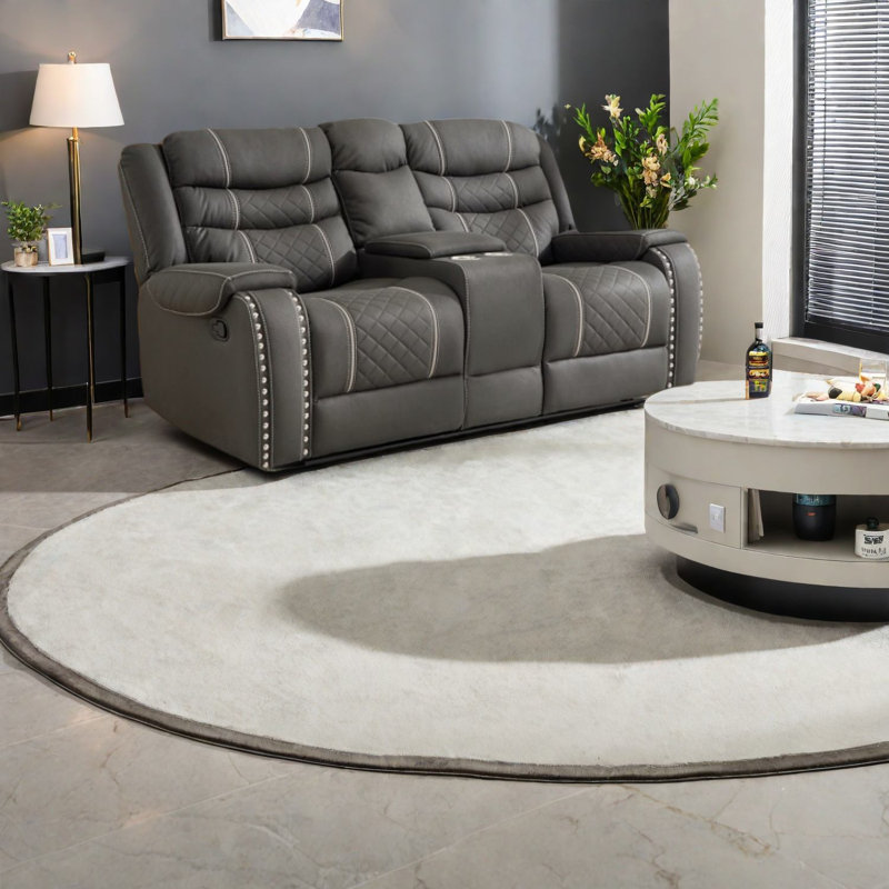 Fauteuils inclinables confortables en tissu, noir classique pour le salon