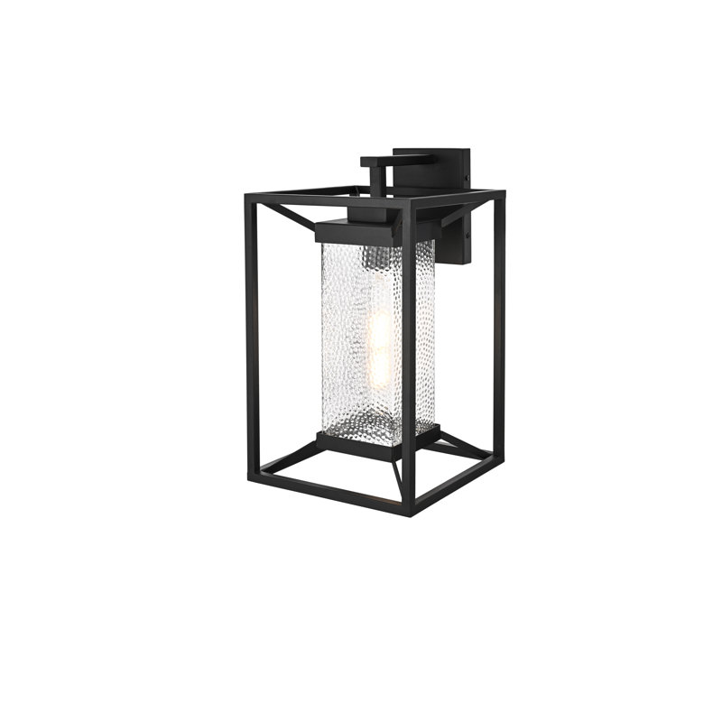 Willington Outdoor Wall sconce in Black, 17" H x 9.5" W x 10.5" D