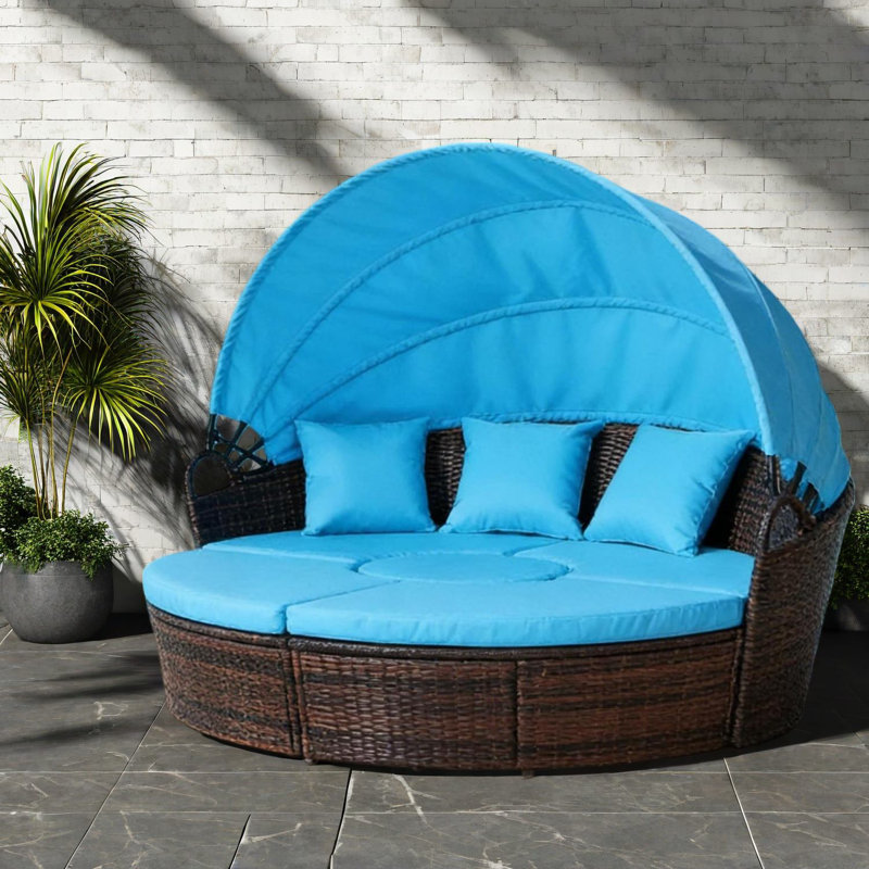 Multifunctional Patio Sofas Set With Metal Frame, Modern Style For Outdoor Use