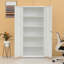 Armoires de rangement à verrou 69 po, armoire de rangement en acier avec 2 portes et 4 tablettes réglables, classeur en métal pour la maison, le bureau et le garage-1102498522