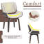 Chaise d'appoint rembourrée pivotante (ensemble de 2)