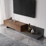 Latitude Run® Fero Minimalist Retracted & Extendable 2 Drawers TV Stand ...
