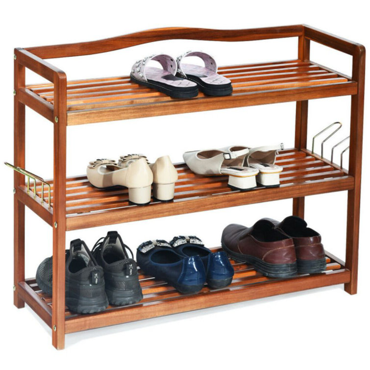 Wildon Home® 12 Pair Solid Wood Shoe Rack