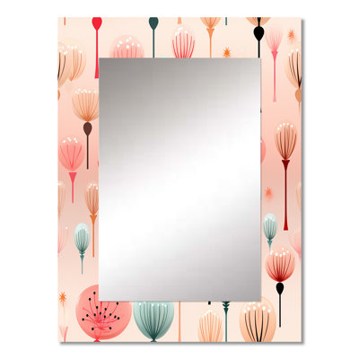 Pastel Pink Glam Candle - Abstract Mirror Wall Decor