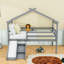 Lit simple mezzanine bas avec glissade-988047395