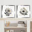 "Tranquil Floral" 2 Piece Print Set Under Glass