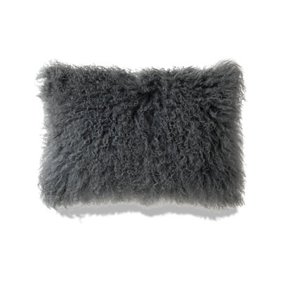 Mongolian Leather/Suede Throw Pillow