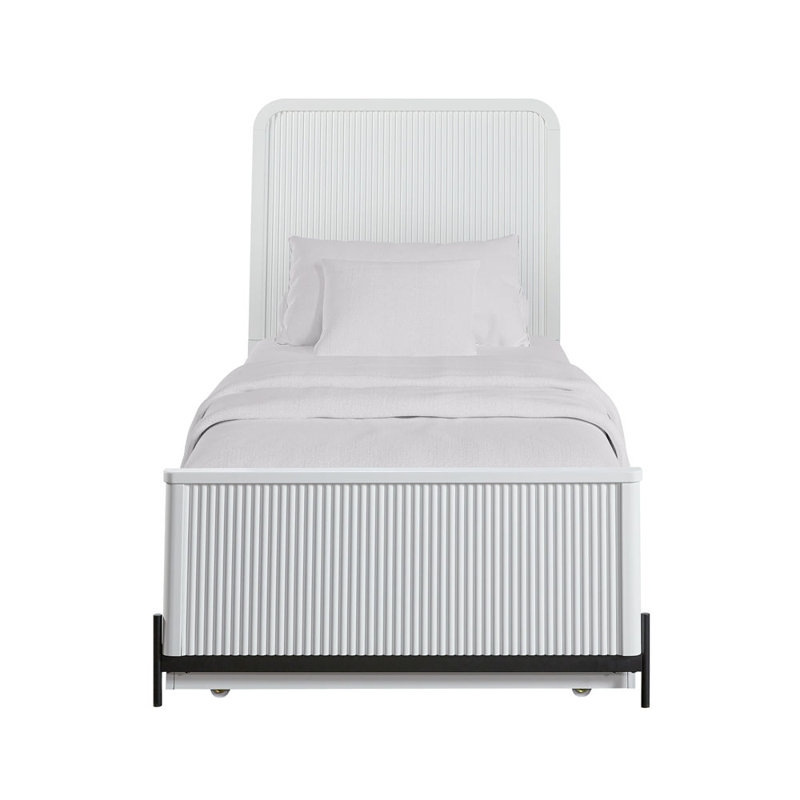 Colten Over Twin Trundle Bed, Blanc / Blanc