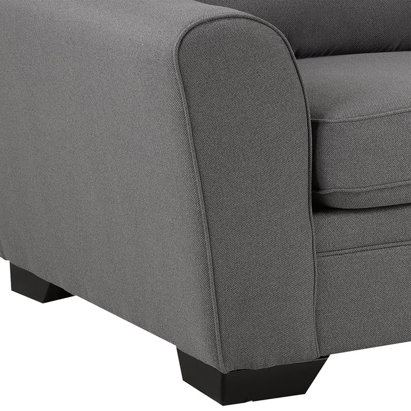 Ensemble de canapé et de chaise en tissu Beattie, gris