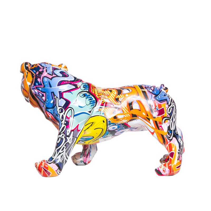Bouledogue Lyndon Street Art debout - 11 po de long