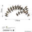 Accessoire mural en métal fait à la main, doré et noir, 29,5 po x 53,5 po | 100% métal avec une épaisseur de 0,06 po | Conception unique peinte à la main, parfaite pour la décoration intérieure et l'esthétique moderne, fixation murale facile-2034176087