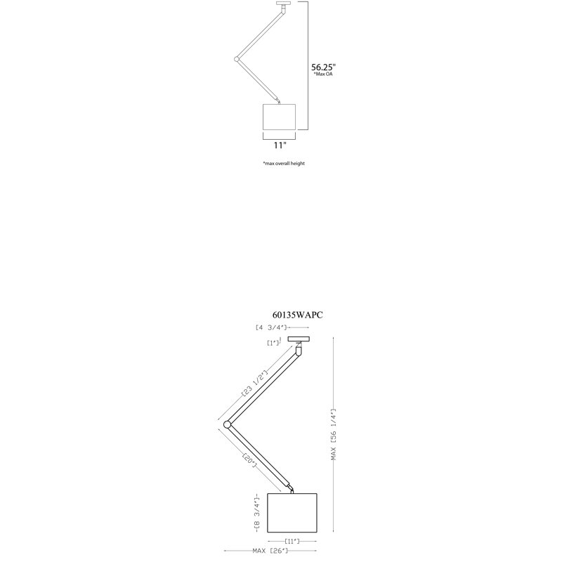 Wona 1 - Light Single Pendant, 24.5" H x 11" W x 26" D