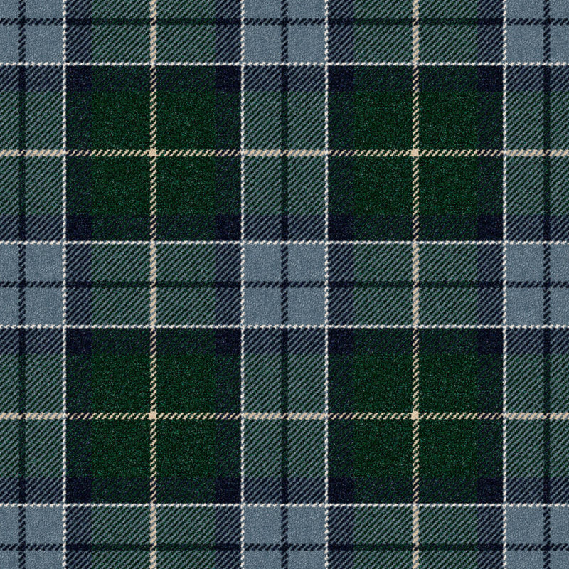 Alminus Signature Magee Tartan Lapis Plaid Area Rug, Runner 2'1" x 7'8"