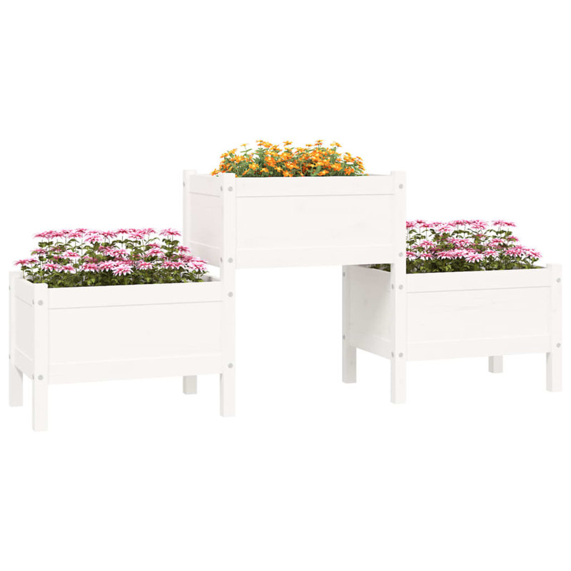 Ioseb Wood Raised Garden Bed, White