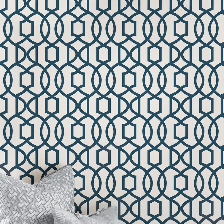 Leaf Trellis Wallpaper in IvoryGreen by Colefax and Fowler