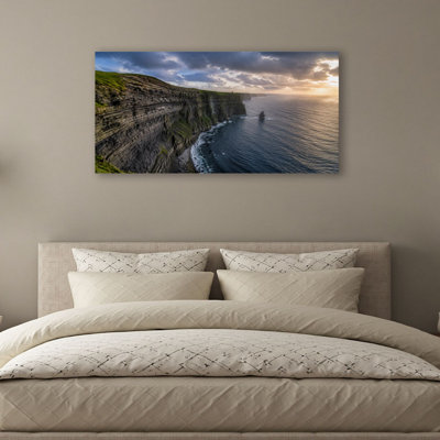 Toile, art mural, falaises, Moher