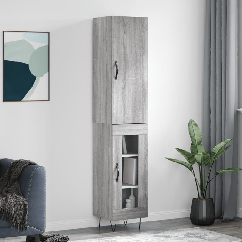 34.5cm Sideboard, Grey Sonoma