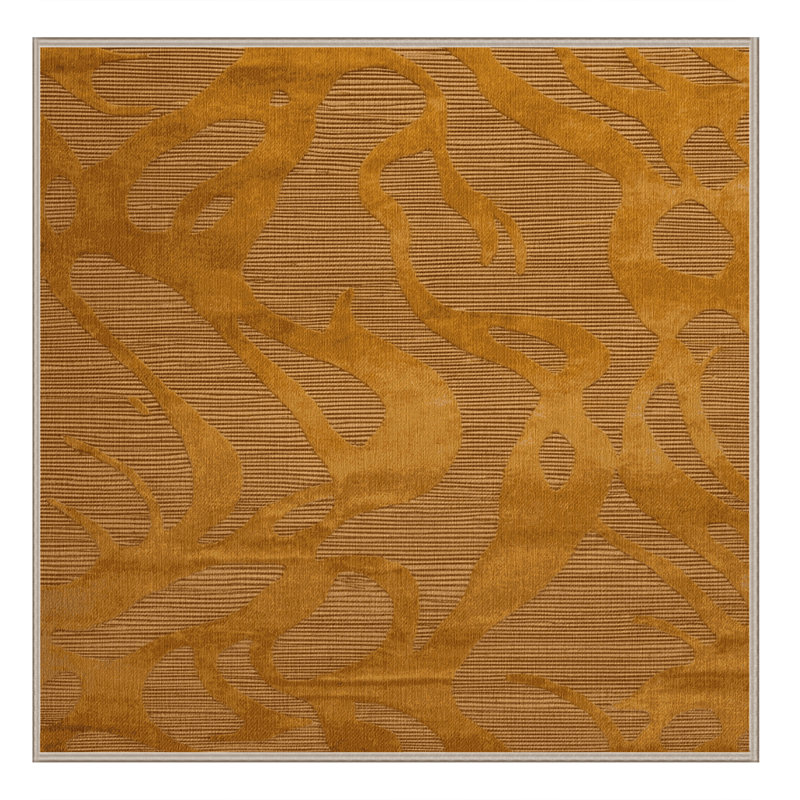Tapis abstrait lavable à la machine, Carré 6 pi