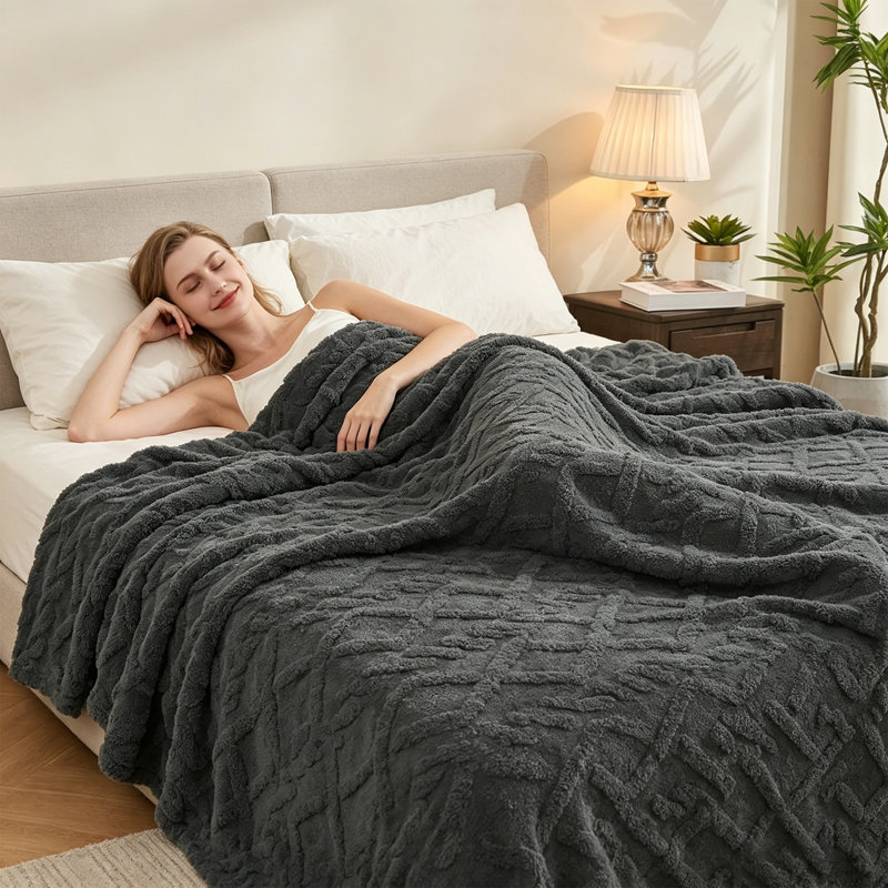 Lightweight and Soft All-Season Throw Blanket, for Chair, Sofa, and Bed, 70cm x 100cm, Grey