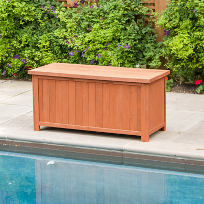 Coffre de terrasse en bois massif 67 gallons
