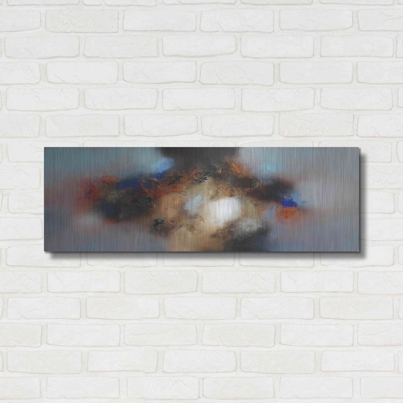 «Into the Blue» par Eelco Maan - reproduction d'art sur métal sans cadre, L 36 po x H 12 po