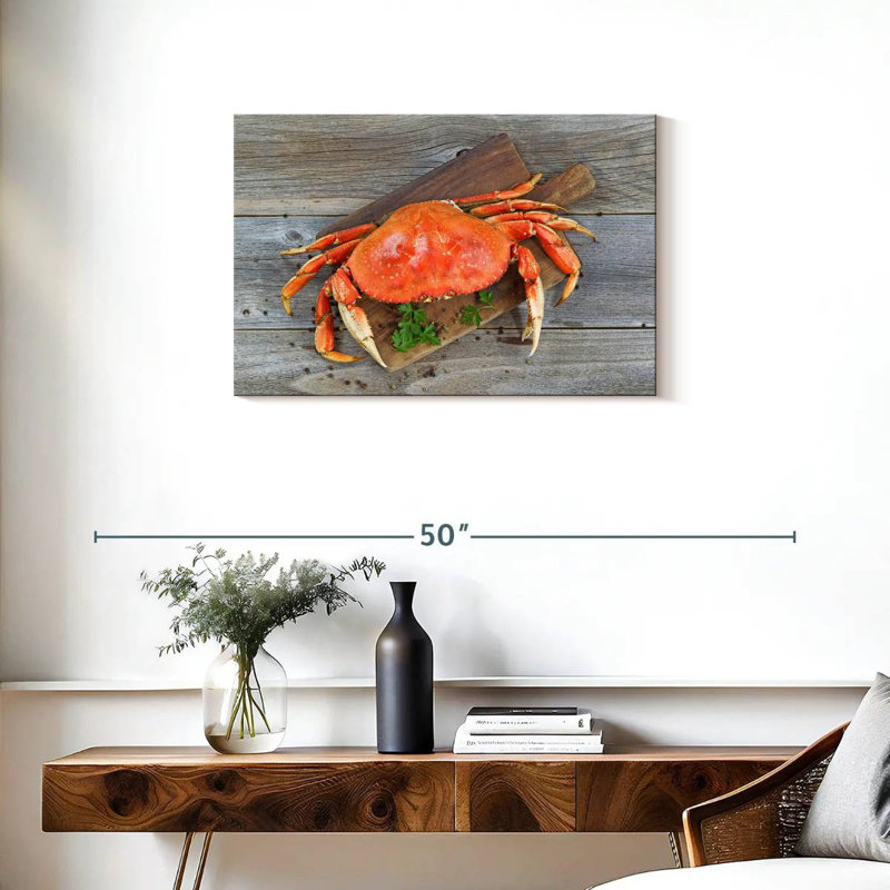 Crabe dormeur cuit, H 20 po x l 30 po