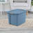 Sterilite 12 Gallon Latching Tote, Stackable Storage Bin with Lid, Blue, 18 Pack
