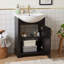 Meuble-lavabo de salle de bain avec lavabo épais en céramique et armoire peu encombrante-1474419467