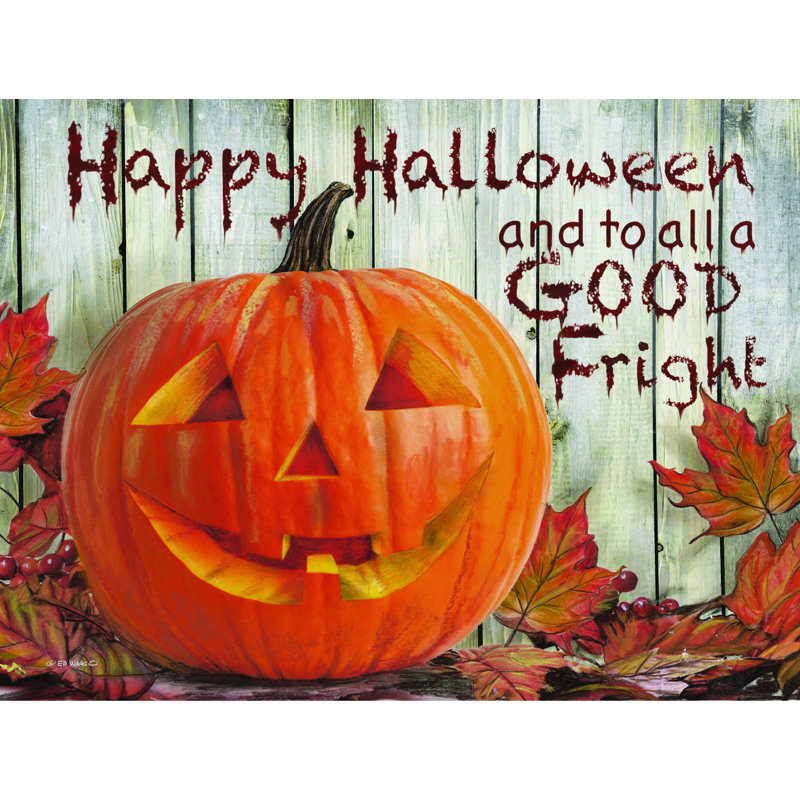 Joyeux Halloween - reproduction sur toile tendue, H 24 po x l 32 po