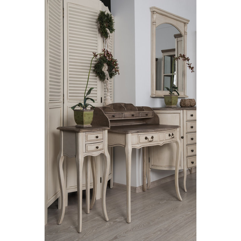Allevard 34cm W Solid Wood Bedside Table