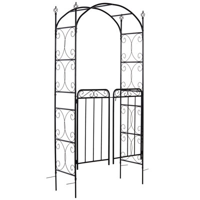 Tonnelle de jardin avec barrière Outsunny