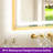 Super Bright Bathroom Vanity Mirror, LED Lighted Mirror with Frontlit & Backlit, 3 Color Temperature, 50000h Lifespan, Tempered Glass, Beveled Aluminum Alloy Frame-790965720-790965672