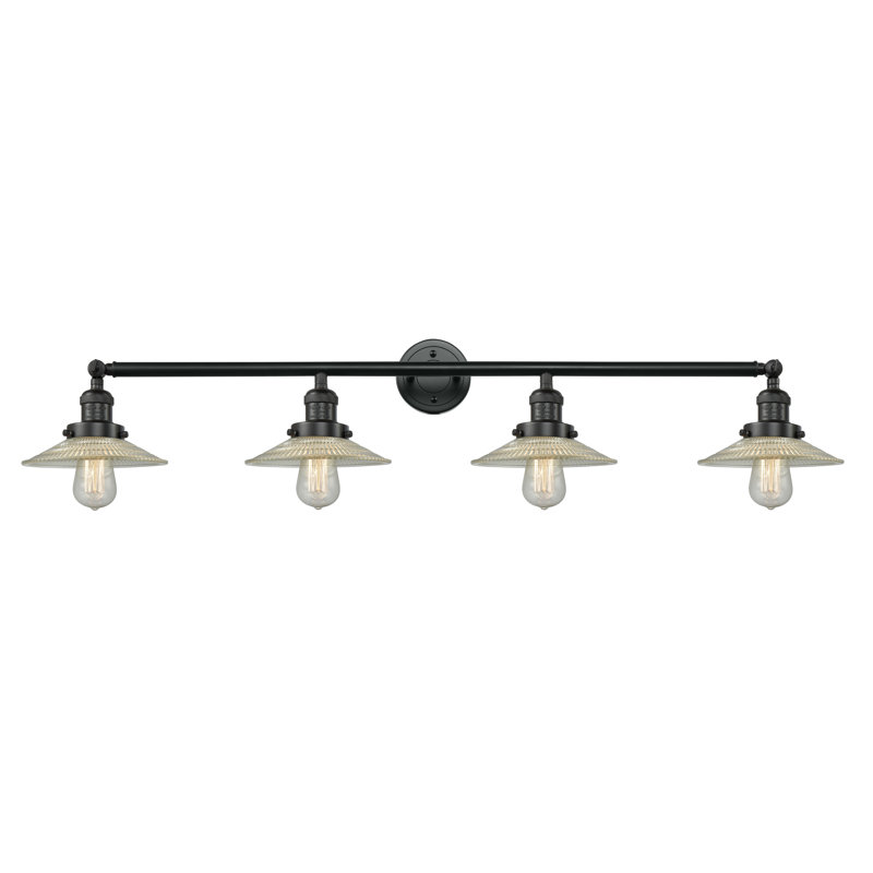 Éclairage pour salle de bain 4 lumières Miramontes, Noir mat, Ampoule non incluse