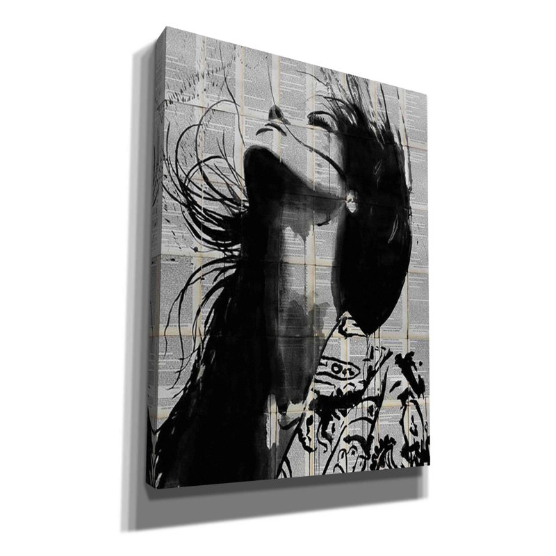 Epic Graffiti 'Wild Flower' By Loui Jover, Canvas, Wild Flower by Loui Jover - Wrapped Canvas Print, 54" H x 40" W x 1.5" D