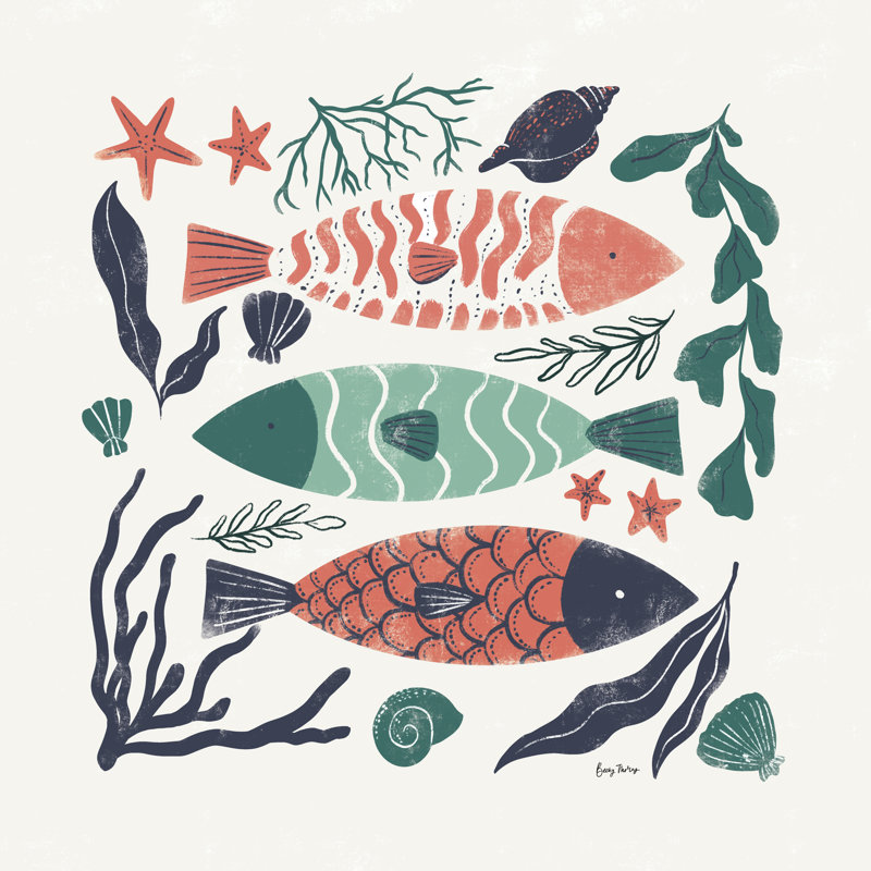 Coastal Reef I by Becky Thorns - Wrapped Canvas Print, 30cm H x 30cm W 