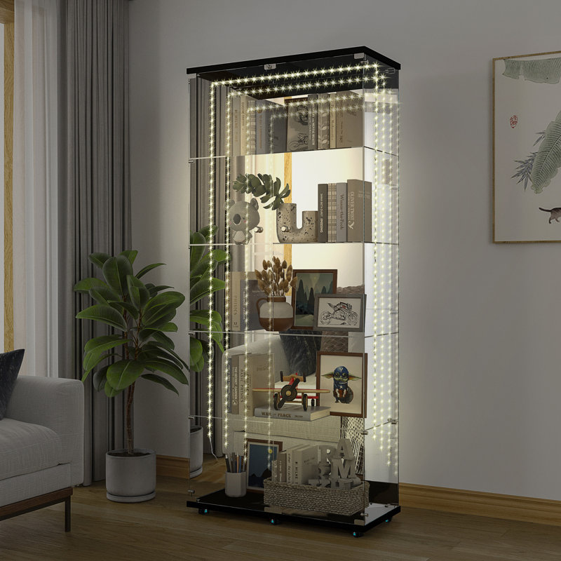 Vitrine en verre trempé, Noir