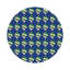 Xmas Ornament Black Vegan Leather Round Coasters-1669809427
