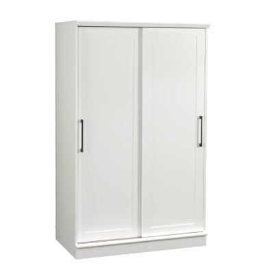 Sliding Door Armoire with Hanging Rod