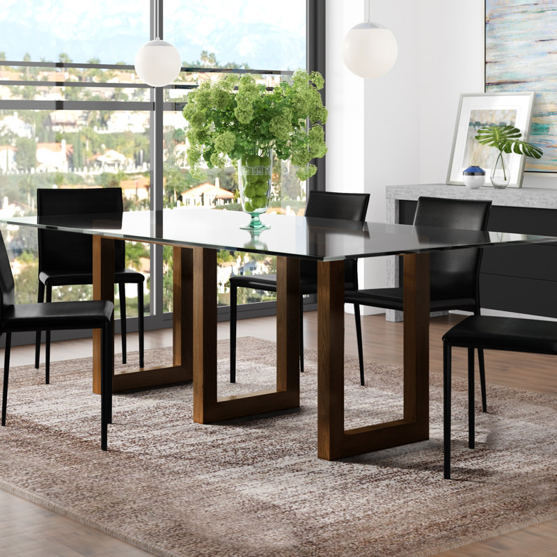 Table de salle à manger Reesa, H 29 po x L 60 po x l 44 po, Café