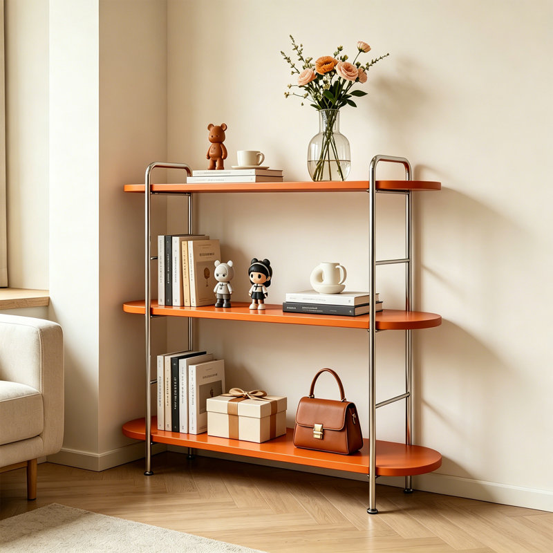 Tablette orange, (3 Shelves) 41.34"H x 39.37"W x 13.78"D