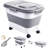 20-30 Lbs Rice Storage Container,Collapsible Food Storage Containers With Rolling Wheel Airtight Locking Lid,Flour Storage Container With Cup And Scoop,Suitable For Food,Rice,Pet Food,Flour