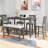 6-Piece Counter Height Dining Table Set Table With Shelf 4 Chairs And Bench For Dining Room-93478587
