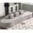 Nova Boneless 130.5" Modern Curved Combination Sofa with 3 Pillows-606313305